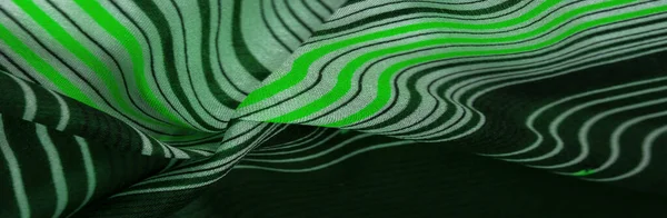 Textúra Minta Kollekció Selyem Szövet Zöld Háttér Csíkos Minta Fehér — Stock Fotó