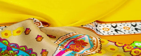 Текстура Фон Шовкова Тканина Пейслі Індійські Теми Прикрашають Традиційні Елементи — стокове фото
