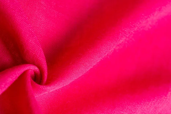 Tekstura Tło Tkanina Jedwabna Czerwona Matowa Kolorze Farba Lub Powierzchnia — Zdjęcie stockowe