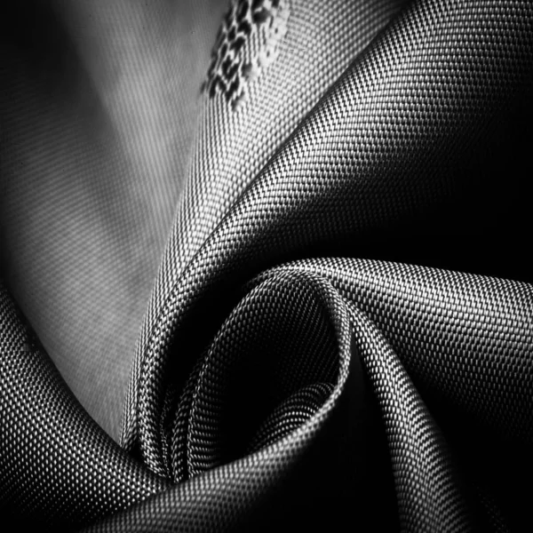 Текстура Фон Узор Узор Шоколад Шелковая Ткань Серый Черный Тонкий — стоковое фото