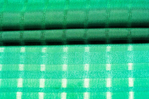 Texture Fond Motif Tissu Vert Simple Avec Des Lignes Les — Photo