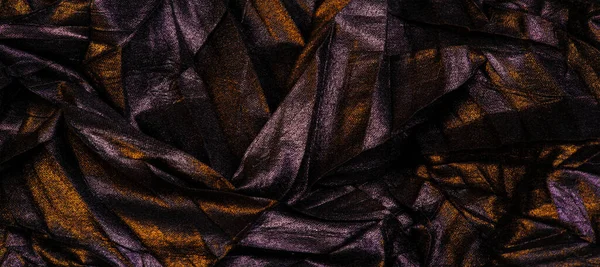 Textura Pozadí Šablona Tapety Černá Hedvábná Tkanina Žlutými Zlatými Pruhy — Stock fotografie