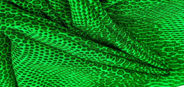 Green Silk Fabric Animal Skin All Projects New Designed Our — Stock Photo, Image