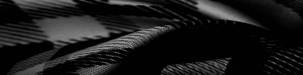 Текстура Фон Узор Клетчатая Ткань Черно Белые Цвета Шотландские Мотивы — стоковое фото