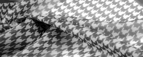 Doku Kumaş Doku Geometrik Baskılı Parlak Renkli Siyah Beyaz Ipek — Stok fotoğraf