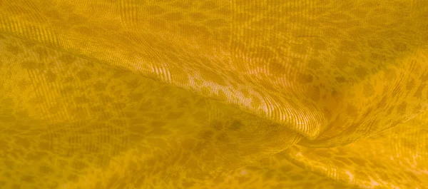 Textur Hintergrund Muster Weiß Gelber Seidenstoff Sind Textil Seine Eigenschaften — Stockfoto