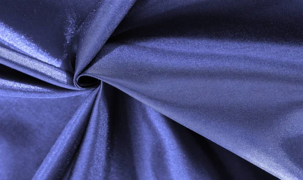 Фоновая Текстура Узор Синяя Шелковая Ткань Декоративный Дизайн — стоковое фото