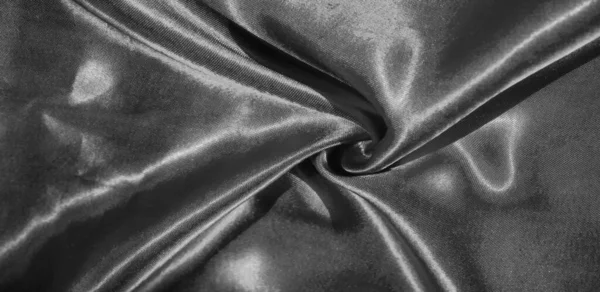 テクスチャ パターン 黒で絹の生地 この愛らしい 柔らかく光沢のある生地は 滑らかなミンク表面を持っており あなたのプロジェクトを作成するのに最適です — ストック写真