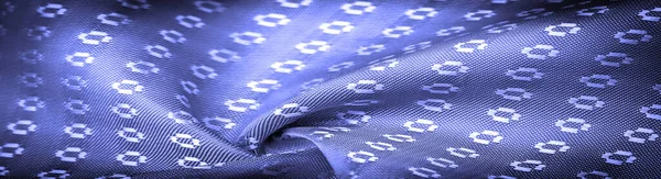 Struttura Sfondo Ornamento Decorativo Cielo Tessuto Seta Blu Zaffiro Blu — Foto Stock