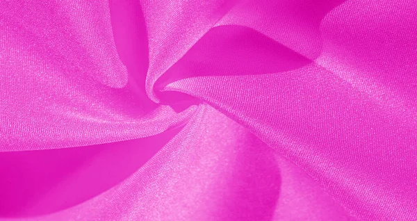 Textura Fondo Patrón Tela Rosa Seda Crepé Satinado Parte Posterior —  Fotos de Stock