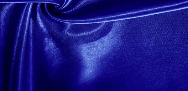 Textura Fundo Padrão Tecido Seda Azul Este Tecido Adorável Macio — Fotografia de Stock