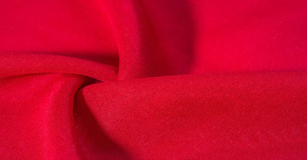 Tekstur Latar Belakang Pola Red Crimson Silk Fabric Kain Rayon — Stok Foto