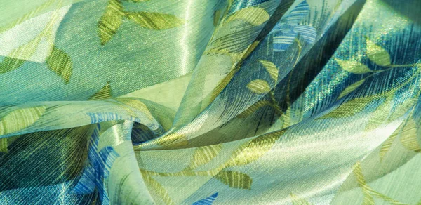 Текстура Рисунок Фон Красивая Ткань Украшена Металлическим Серебристым Люрексом Абстрактным — стоковое фото