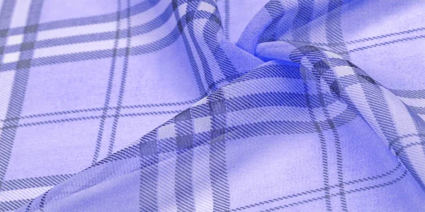 Silk, lilac fabric (baby blue), checkered wallpaper in a cage tartan. Scottish tartan dress. Textile pattern from classic fabrics. Fabric textile pattern illustration. — Stock Image Silk Lilac Fabric Baby Blue Checkered Wallpaper Cage Tartan Scottish Royalty Free Stock Photos