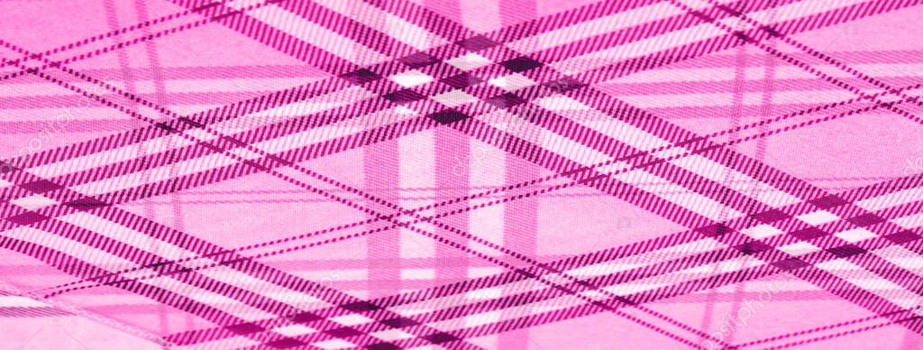 Silk, cloth pink (carnation), checkered wallpaper in a cage tartan. Scottish tartan dress. Textile pattern from classic fabrics. Fabric textile pattern illustration. — Stock Image Silk Cloth Pink Carnation Checkered Wallpaper Cage Tartan Scottish Tartan Royalty Free Stock Photos