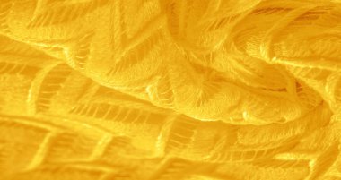 Doku, arka plan, desen, ipek kumaş, sarı, katmanlı dantel tül, sonsuzluk döngüleri şeklinde prim düz kış elmas örme eşarp