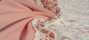 Doku Arkaplanı, Kadın Şalı Kadın Moda Kadın Sıcak Sargısı, Cape Poncho Krem Pembe Şalı