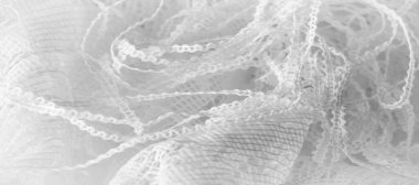 Doku, arka plan, desen. Beyaz tül. Bu olağanüstü naylon tülleri tasarımınıza ekleyin! Bu güzel, genellikle nişastalı bir örgü,