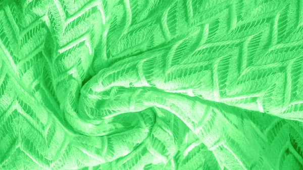 Textura Fundo Padrão Tecido Seda Verde Tule Renda Camadas Premium — Fotografia de Stock