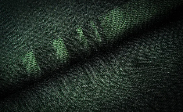 Texture Fond Ornement Décoratif Tissu Vert Soie Avec Des Rayures — Photo