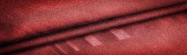 Σύνθεση Φόντου Διακοσμητικό Στολίδι Μεταξωτό Κόκκινο Ύφασμα Ρίγες Φινιρίσματος Για — Φωτογραφία Αρχείου