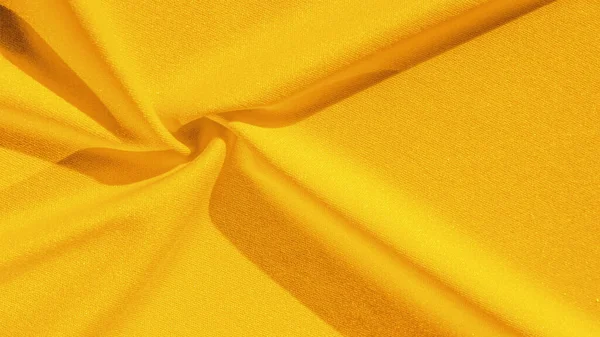 Tekstur Latar Belakang Kain Sutra Saputangan Wanita Kuning Desain Wallpaper — Stok Foto