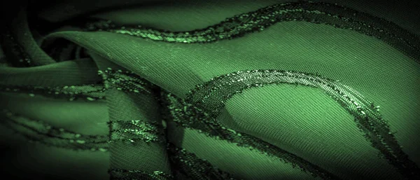 Texture Fond Image Tissu Est Vert Émeraude Transparent Avec Des — Photo