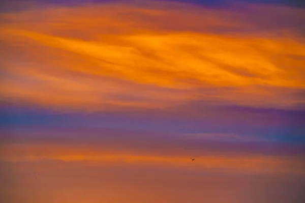 Clouds Break Sunset Apparent Mass Condensed Water Vapor Floating Atmosphere — Stock Photo, Image