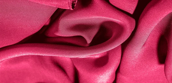 絹織物の背景の質感 これは天然の赤いスカーフで 透明手で人工シルクで作られたこの美しいナイロンサテンと素晴らしい光沢はあなたのプロジェクトに最適です — ストック写真