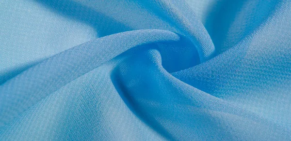 Textúra Háttér Minta Kék Selyem Szövet Egy Könnyű Mesterséges Selyem — Stock Fotó