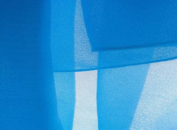 Texture Background Pattern Blue Silk Fabric Light Artificial Silk Fabric — Stock Photo, Image