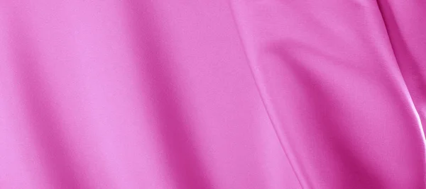 Consistenza Tessuto Seta Rosa Brillante Lucentezza Caratteristiche Tende Piccole Che — Foto Stock