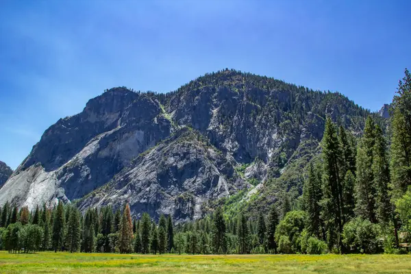 Vista do Vale de Yosemite para o vale. Parque Nacional de Yosemite, Califórnia — Fotografia de Stock