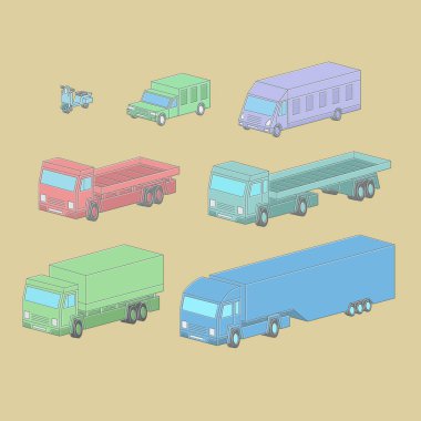 Vektör çizimi araç içinde izometrik ayarla.