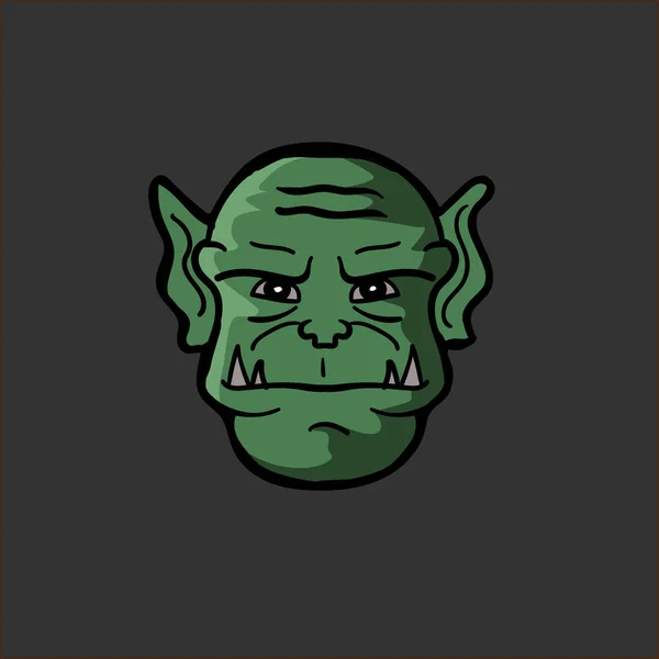 Retrato de um orc em um vetor — Vetor de Stock