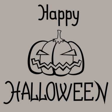 Siyah beyaz Cadılar Bayramı Balkabağı