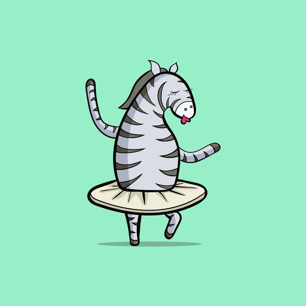 De zebra is dansen — Stockvector