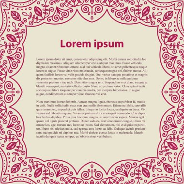 Çiçekli Çerçeve şablon