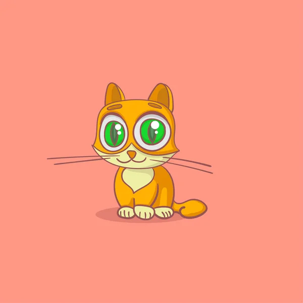 Illustration of orange kitten — Stock Vector