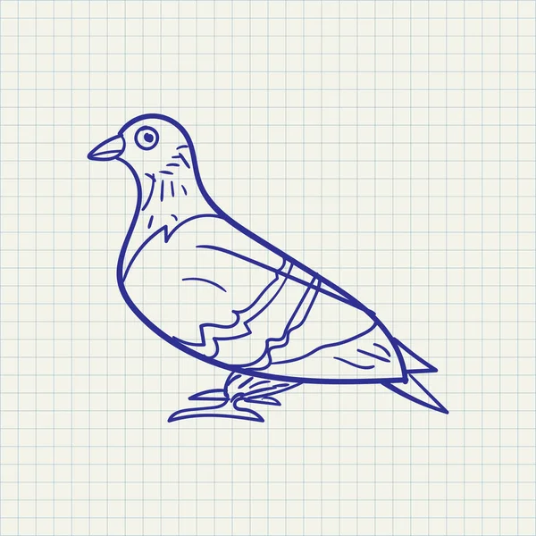 Простая иллюстрация голубя — стоковый вектор