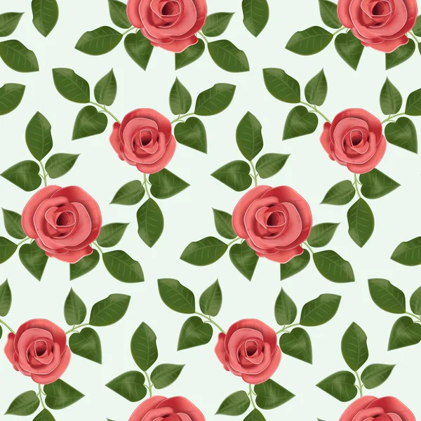 Fondo floral sin costuras — Vector de stock