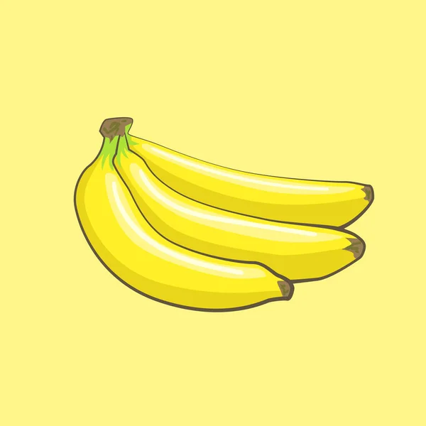 Vector banana icon, fruit illustration — Stock Vector