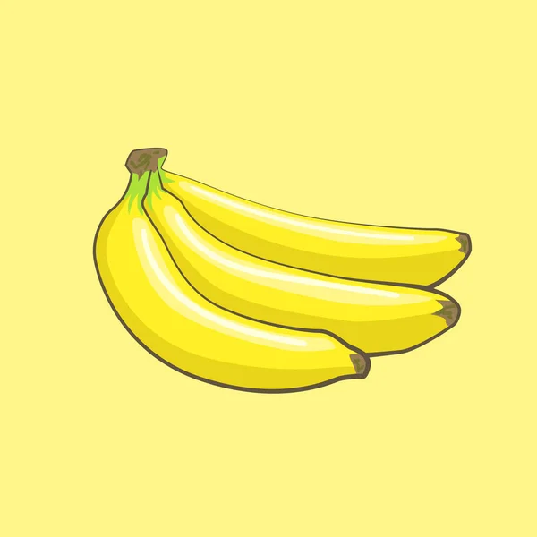 Icône de banane vectorielle, illustration de fruits — Image vectorielle