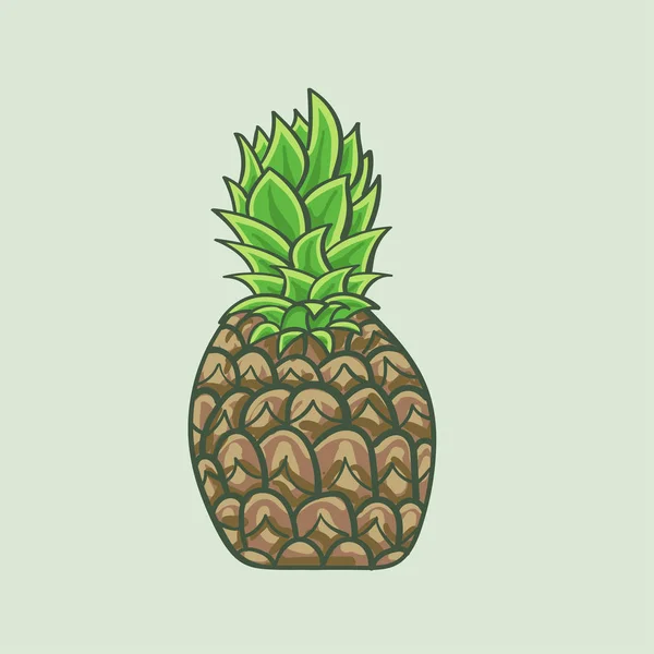 Fruta de piña. Ilustración vectorial — Vector de stock