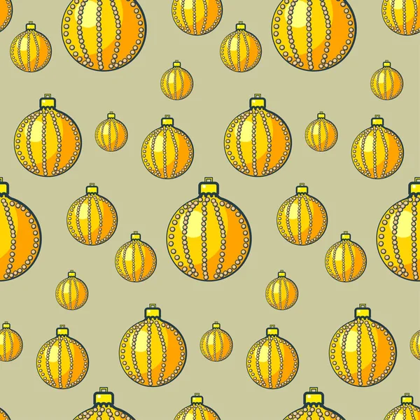 Navidad adornos decoración sin costuras patrón vector ilustración — Vector de stock