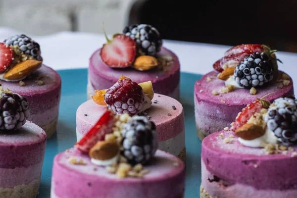 Vegan raw desserts, cakes and candies. Love for a healthy vegan food concept