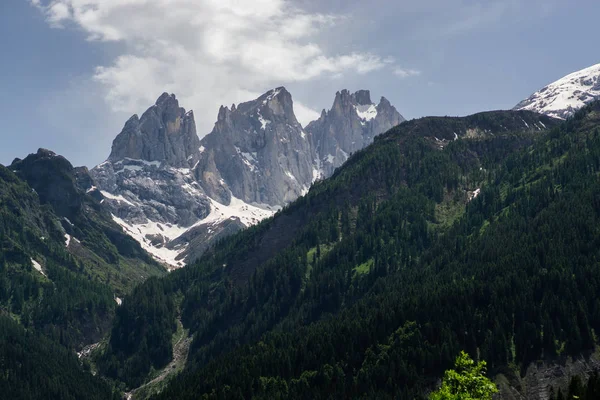 Slavné Alpské Místo Kouzelnými Dolomitskými Horami Itálie — Stock fotografie