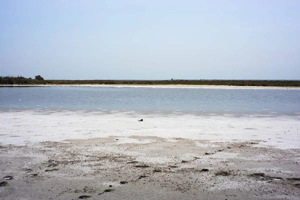 Pohled Suché Slané Jezero Francii — Stock fotografie