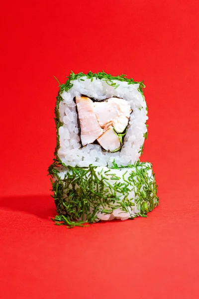 Délicieux Rouleaux Sushi Japonais Isolés Concept Food Photos De Stock Libres De Droits