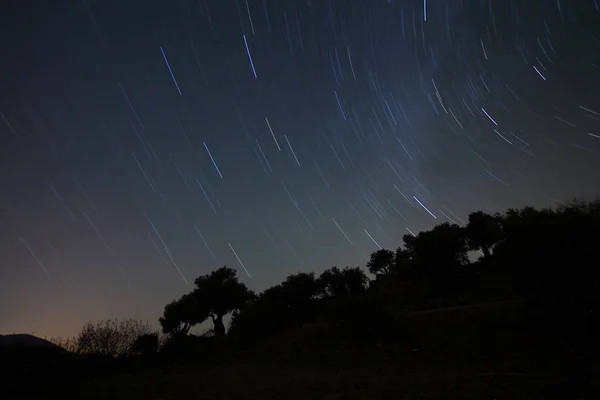 Персеидный Метеоритный Дождь Звезды — стоковое фото